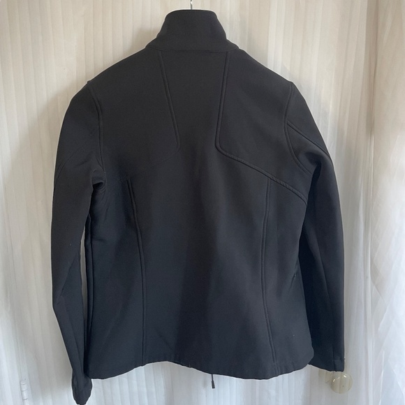 Eddie Bauer Black Zip Up Green Accents Soft Shell Microfleece Jacket, Medium - Picture 9 of 10